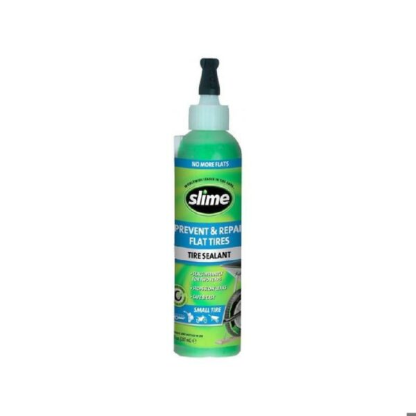SLIME SELLADOR TUBELESS DE 8OZ PARA RUEDAS SIN CAMARAS