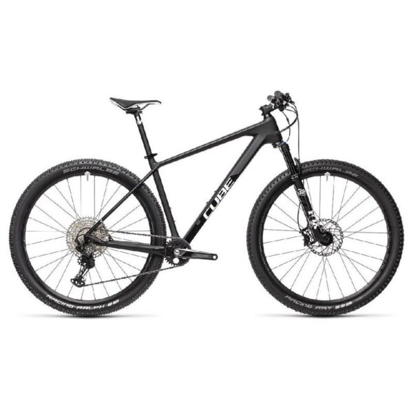 BICICLETA CUBE MTB REACTION ROD-29 C-62 RACE CARBON/WHITE TALLE M