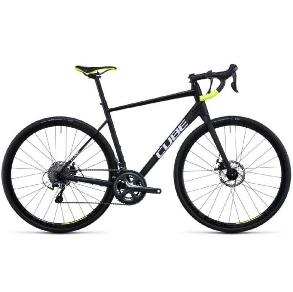 BICICLETA CUBE RUTA ATTAIN RACE 28 ALUMINIO TALLE 50 BLACK WHITE