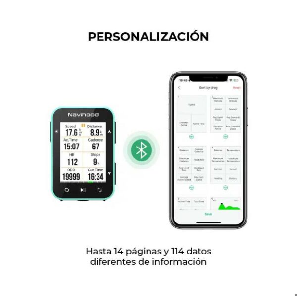 CICLOCOMPUTADORA NAVIHOOD L2 GPS COLOR SCREEN