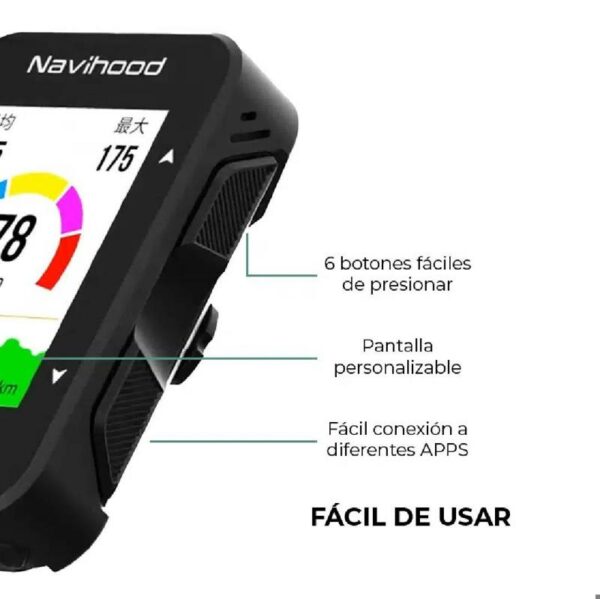 CICLOCOMPUTADORA NAVIHOOD L2 GPS COLOR SCREEN