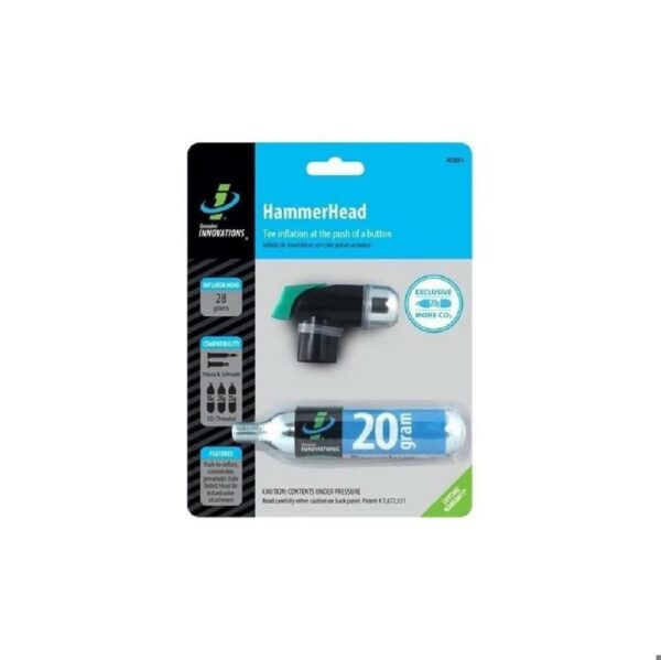 HAMMER HEAD ADAPTADOR + GARRAFA DE 16 G
 GARRAFA CO2 GENUINE INNOVATIONS