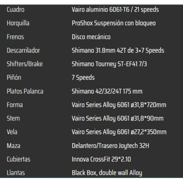 BICICLETA VAIRO XR 3.0 LADY