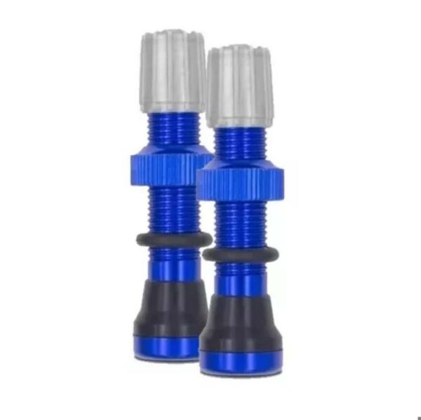 VALVULAS ENCORE AUTO ALUMINIO ANONIZADAS AZUL (PAR)